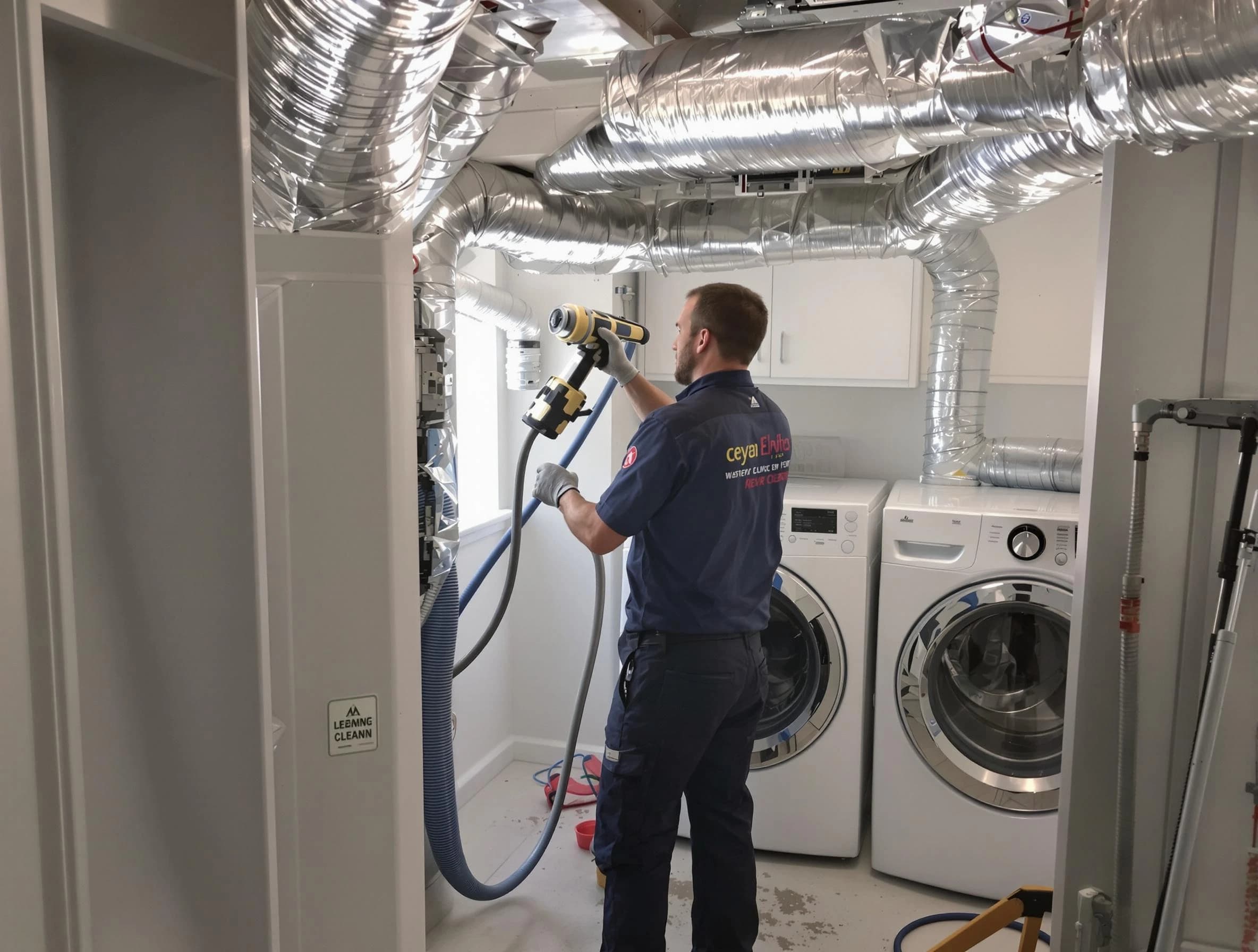 College Park Dryer Vent Cleaning specialist using advanced equipment for thorough duct cleaning in College Park