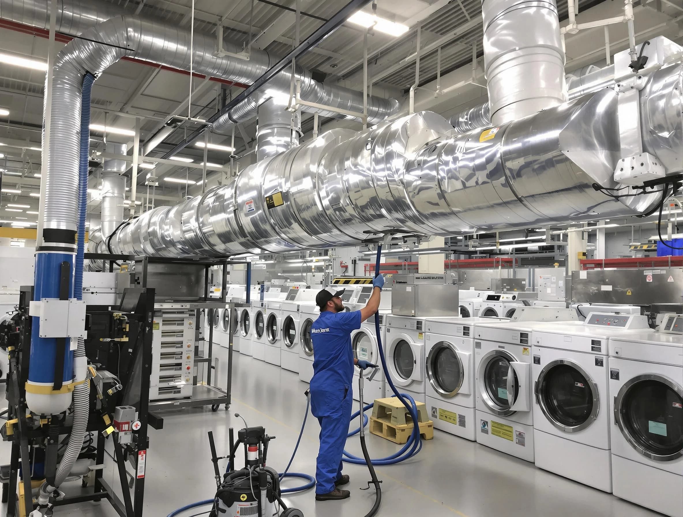 College Park Dryer Vent Cleaning team performing heavy-duty industrial dryer vent cleaning in College Park